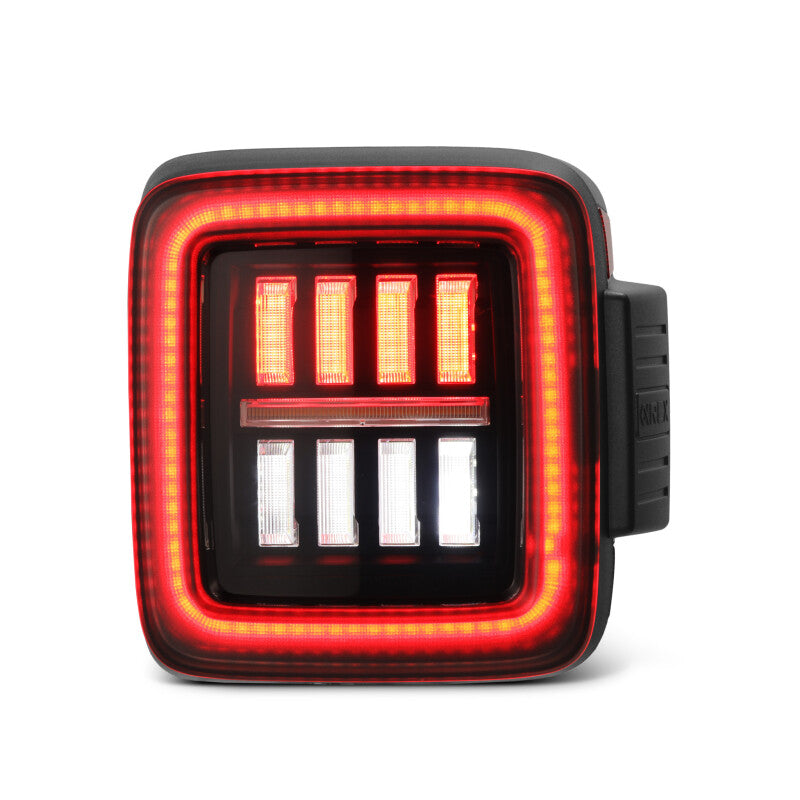 AlphaRex 18-23 Jeep Wrangler JL NOVA Prismatic LED Taillights Black-Red 602020 *Discontinued