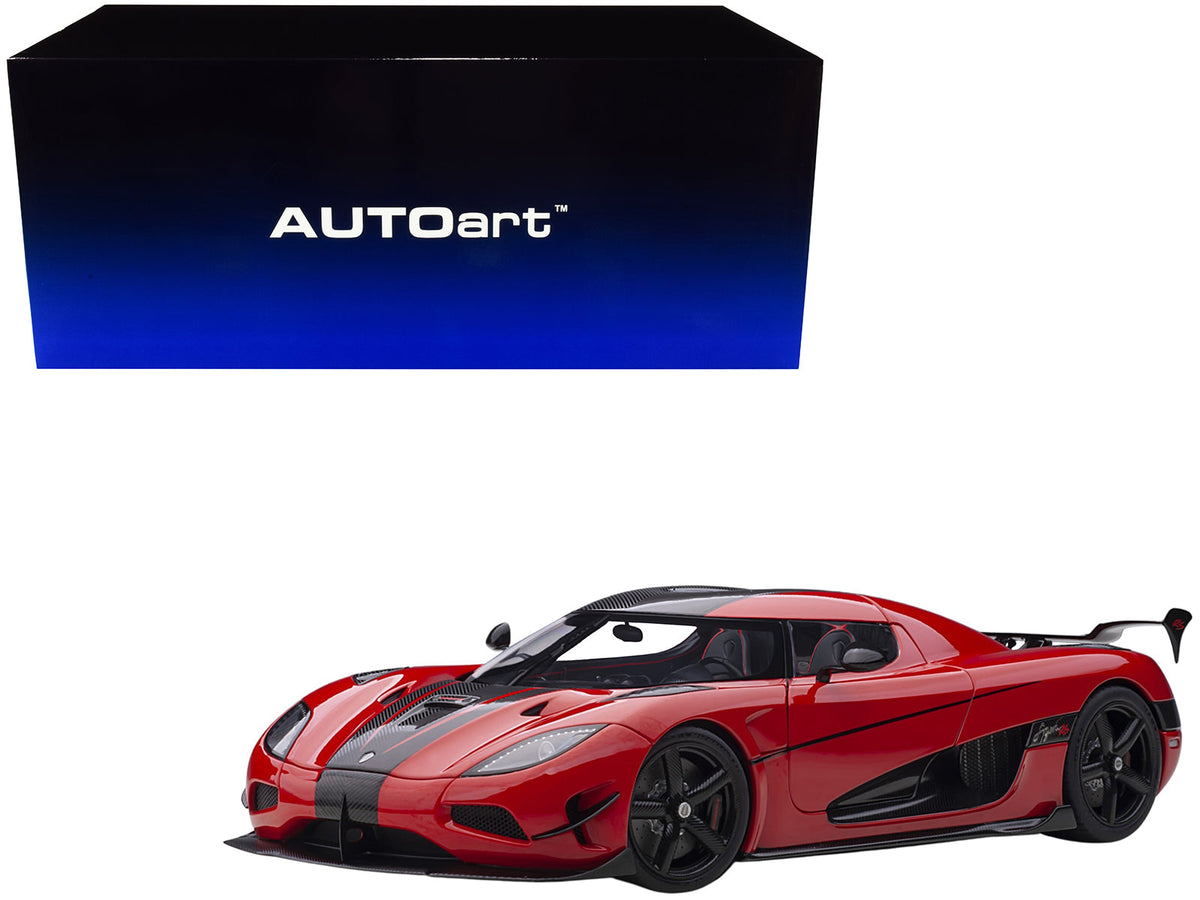 Rapid Vehicles Koenigsegg Agera RS Chili Red with Black Accents 1/18  Model Car by Autoart  free...