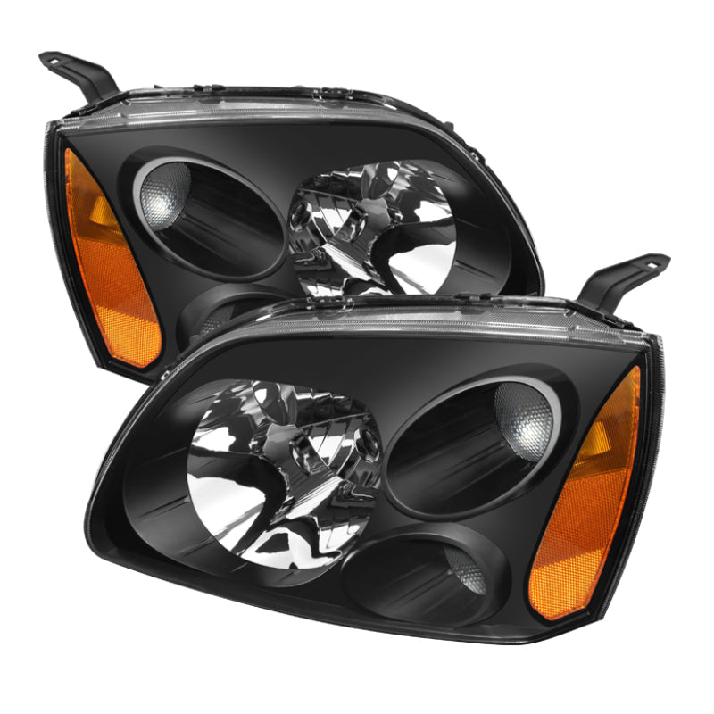 FR SPORT SPYDER Xtune Mitsubishi Galant 04-08 Amber Crystal Headlights Black HD-JH-MG04-AM-BK...