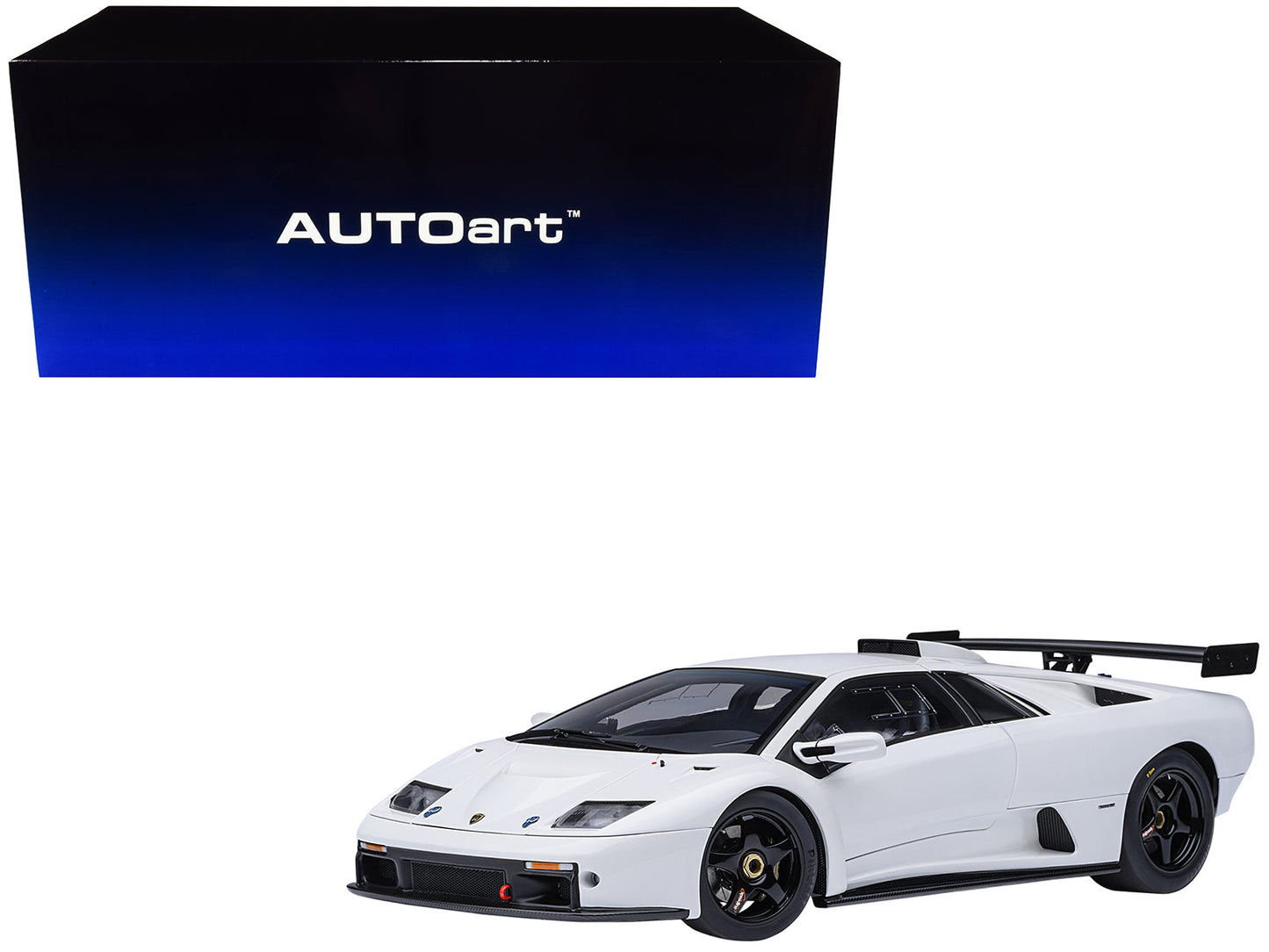 Lamborghini Diablo GTR Impact White 1/18 Model Car by Autoart  free shipping USA