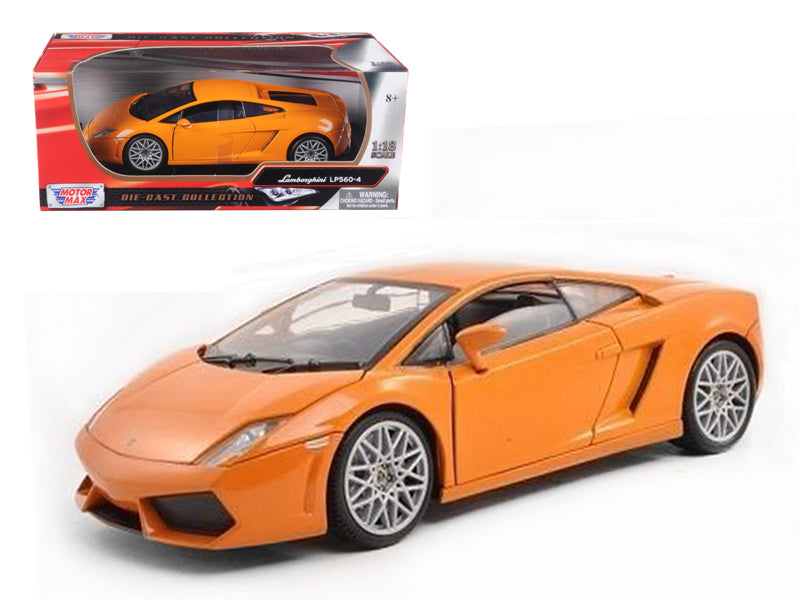 Rapid Vehicles Lamborghini LP 560-4 Orange 1/18 Diecast Car Model by Motormax  free shipping USA...