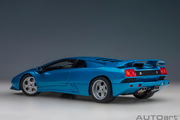 STM Diecast AUTOart 1995 Lamborghini Diablo SE30 Blue Sirena Metallic Blue 1:18 - View 2