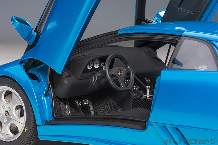 STM Diecast AUTOart 1995 Lamborghini Diablo SE30 Blue Sirena Metallic Blue 1:18 - View 9