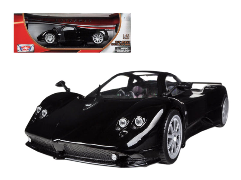 Rapid Vehicles Pagani Zonda F Black 1/18 Diecast Car Model by Motormax  free shipping USA