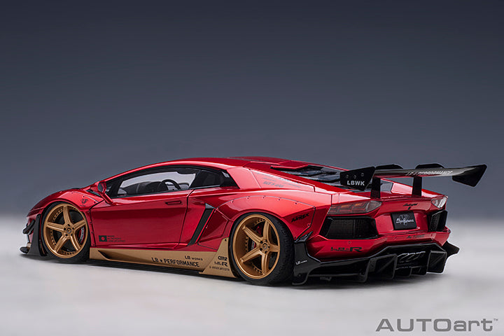 STM Diecast AUTOart Lamborghini Aventador Liberty Walk LB-Works, Limited Edition, Hyper Red w/...