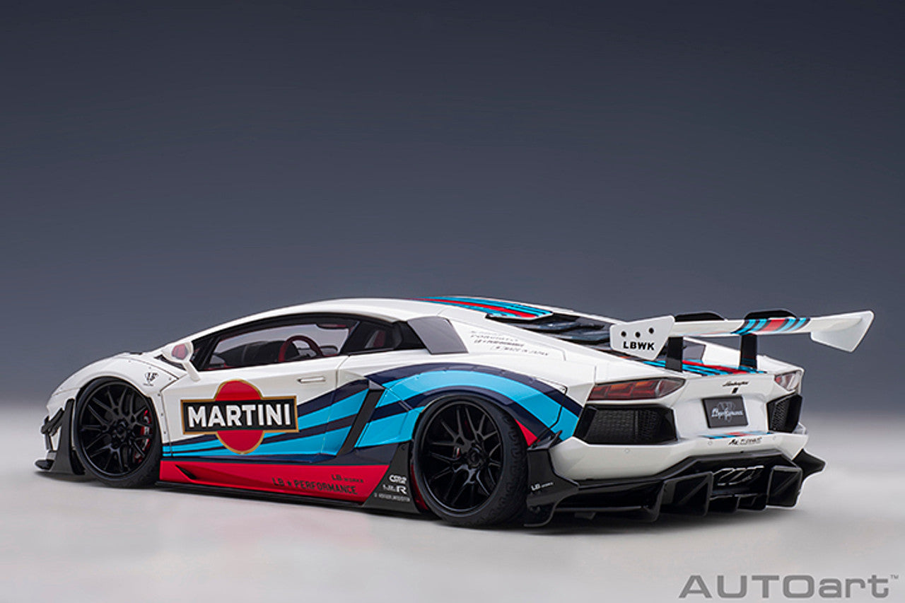 AUTOart Lamborghini Aventador Liberty Walk LB-Works Limited Edition Martini Livery 1:18 (Preowned))