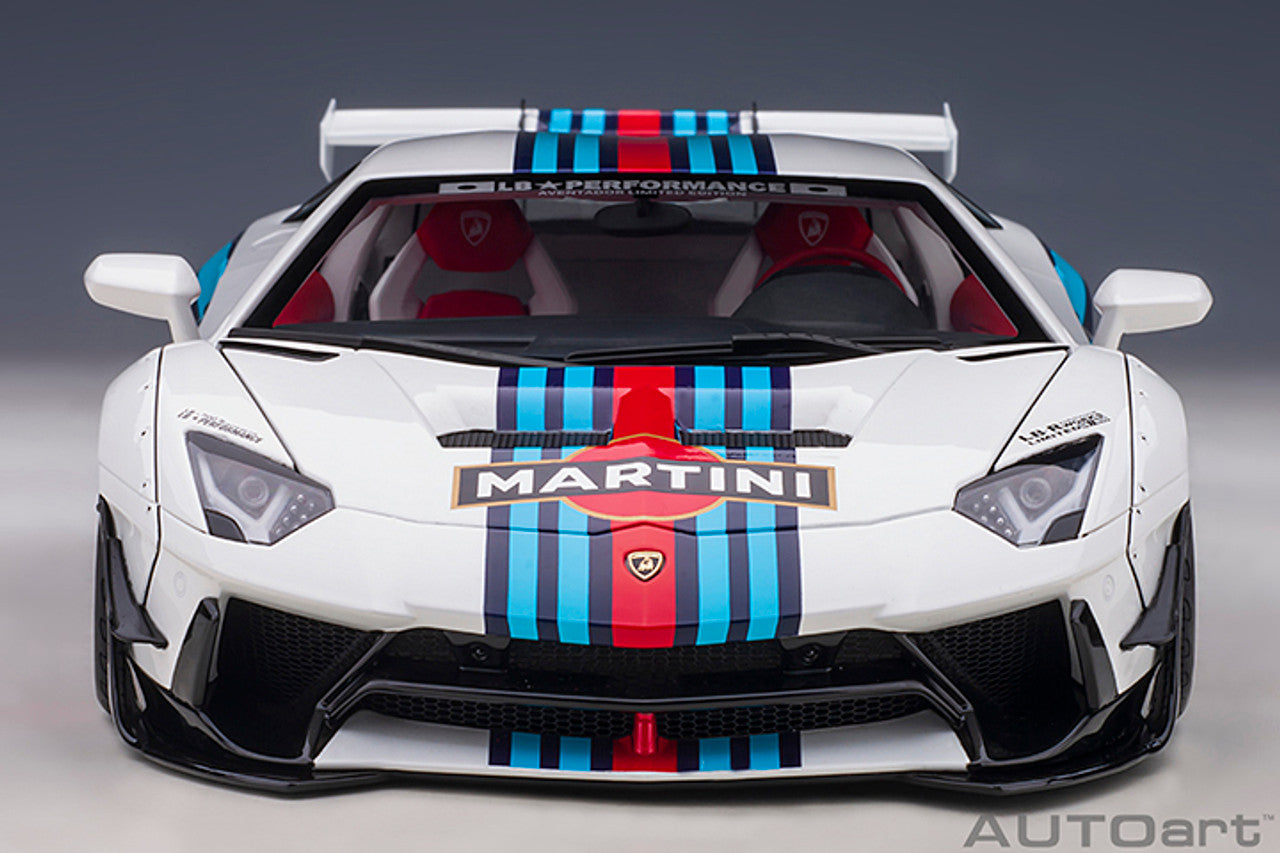 AUTOart Lamborghini Aventador Liberty Walk LB-Works Limited Edition Martini Livery 1:18