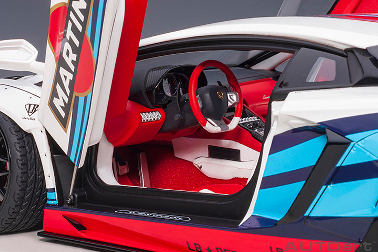 AUTOart Lamborghini Aventador Liberty Walk LB-Works Limited Edition Martini Livery 1:18