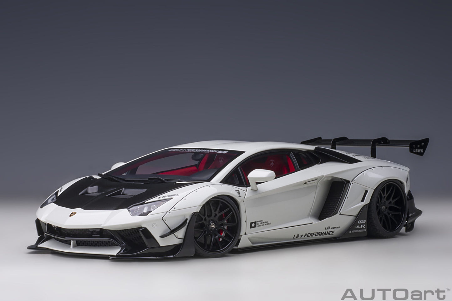 AUTOart Lamborghini Aventador Liberty Walk LB-Works, Limited Edition, Metallic White 1:18