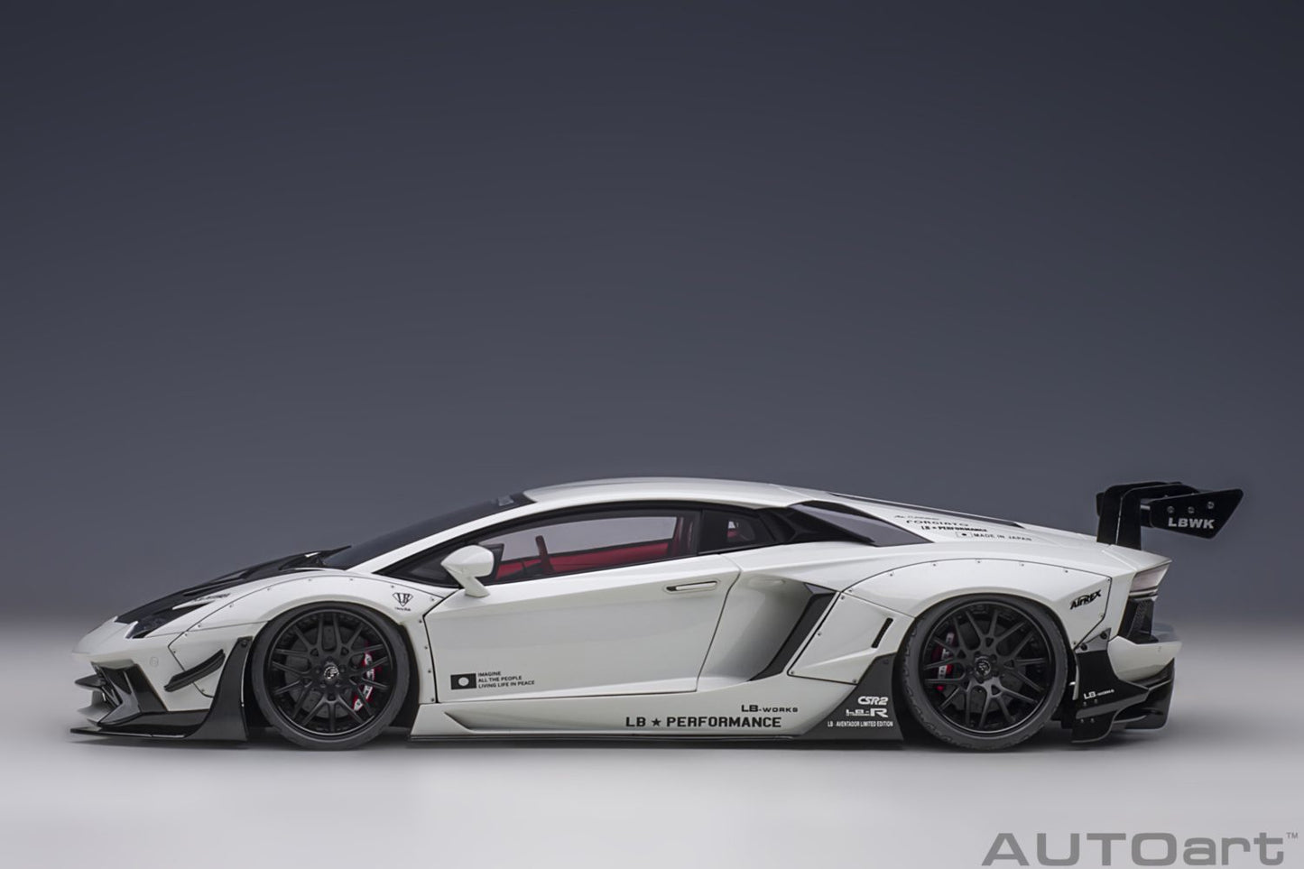 AUTOart Lamborghini Aventador Liberty Walk LB-Works, Limited Edition, Metallic White 1:18