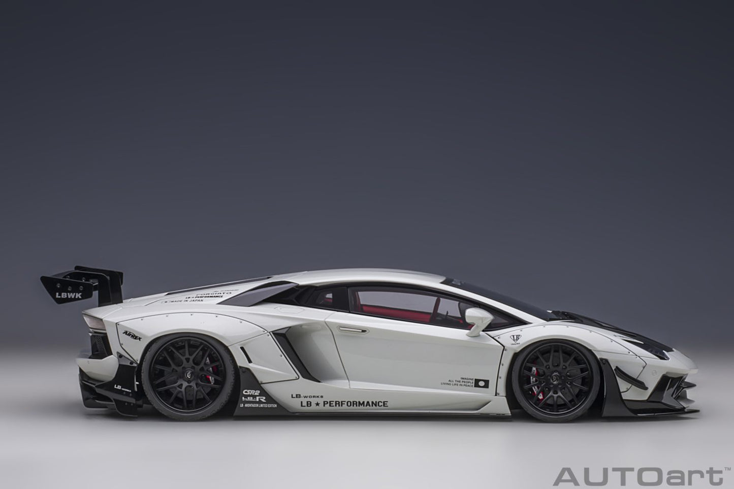 AUTOart Lamborghini Aventador Liberty Walk LB-Works, Limited Edition, Metallic White 1:18