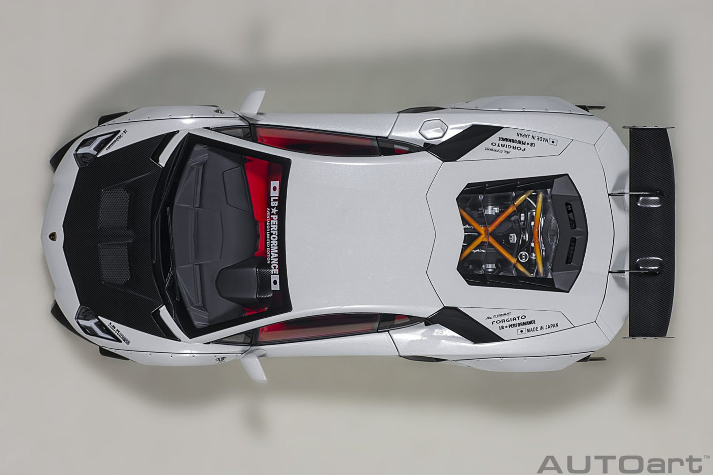 AUTOart Lamborghini Aventador Liberty Walk LB-Works, Limited Edition, Metallic White 1:18