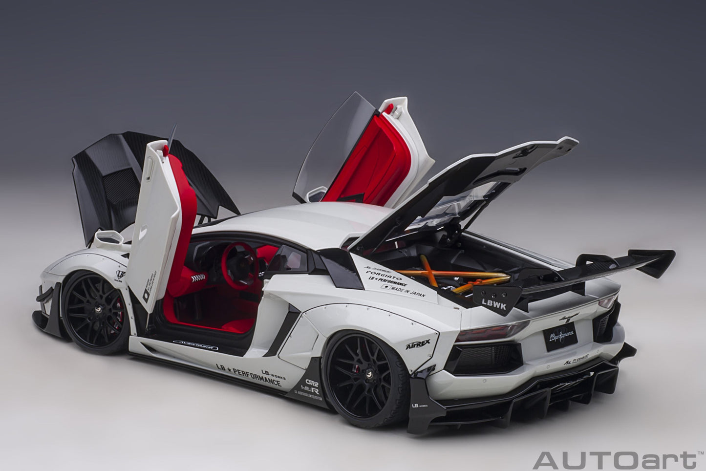 AUTOart Lamborghini Aventador Liberty Walk LB-Works, Limited Edition, Metallic White 1:18