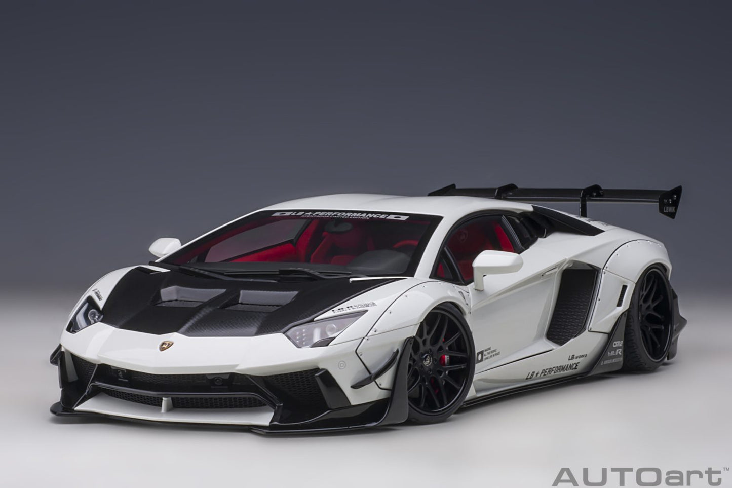 AUTOart Lamborghini Aventador Liberty Walk LB-Works, Limited Edition, Metallic White 1:18