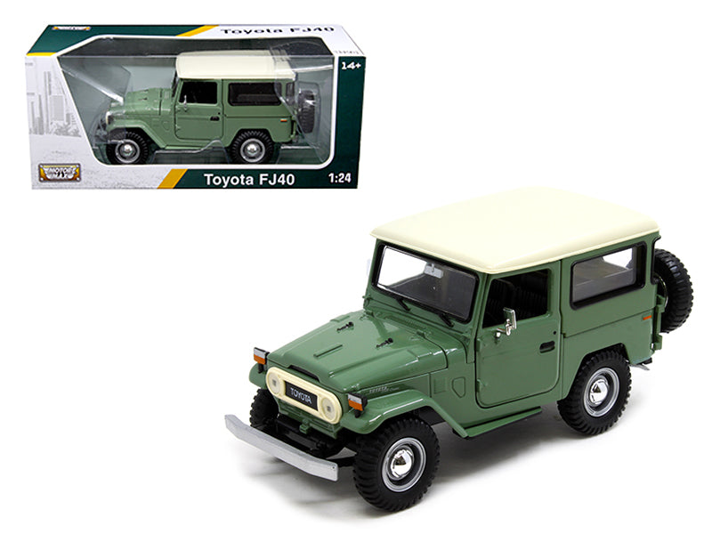 Rapid Vehicles Toyota FJ40 Medium Green 1/24 Diecast Model Car by Motormax  free shipping USA -...