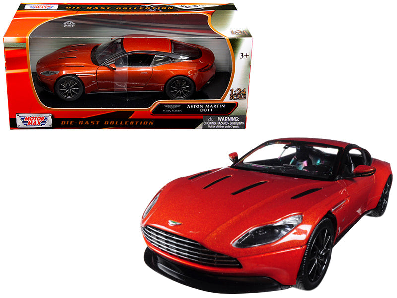 Rapid Vehicles Aston Martin DB11 Copper Orange 1/24 Diecast Model Car by Motormax  free shipping...
