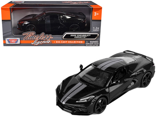 Rapid Vehicles 2020 Chevrolet Corvette C8 Stingray Black with Silver Stripes "Timeless Legends"...