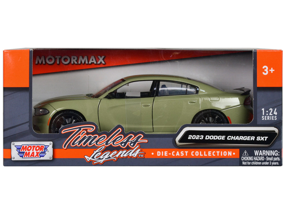 Rapid Vehicles 2023 Dodge Charger SXT Green Metallic "Timeless Legends" Series 1/24 Diecast Model...