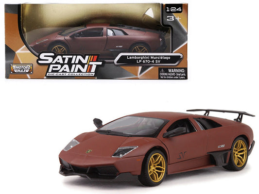 Rapid Vehicles Lamborghini Murcielago LP 670-4 SV Matte Brown 1/24 Diecast Model Car by Motormax ...