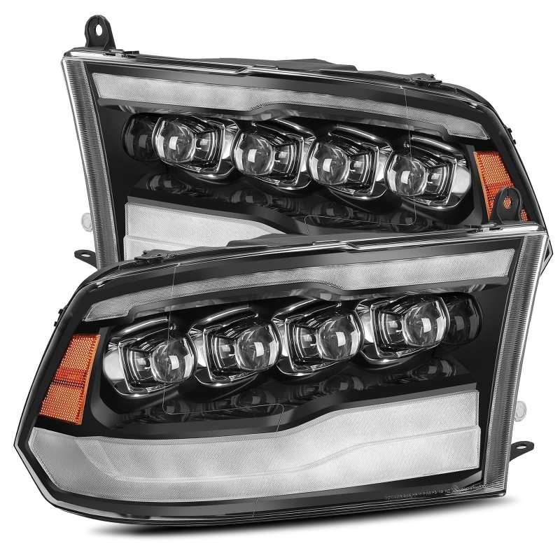 AlphaRex 09-18 Dodge Ram 1500HD NOVA LED Projector Headlights Plank Style Design Gloss Black w/DRL 880590 *Discontinued