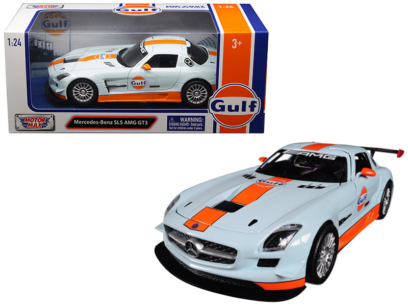 Rapid Vehicles Mercedes Benz SLS AMG GT3 with "Gulf" Livery Light Blue with Orange Stripe 1/24...