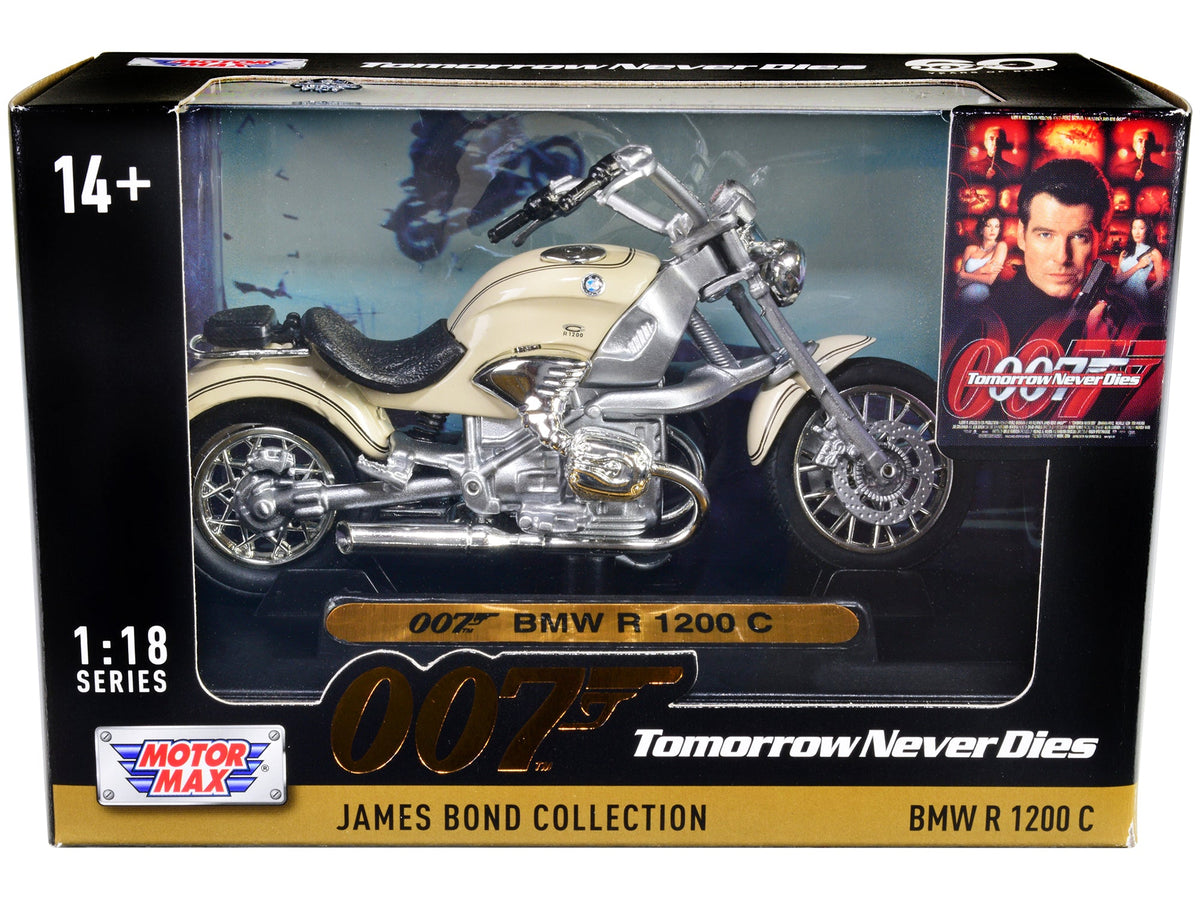 Rapid Vehicles BMW R 1200 C Motorcycle Cream James Bond 007 "Tomorrow Never Dies" (1997) Movie...