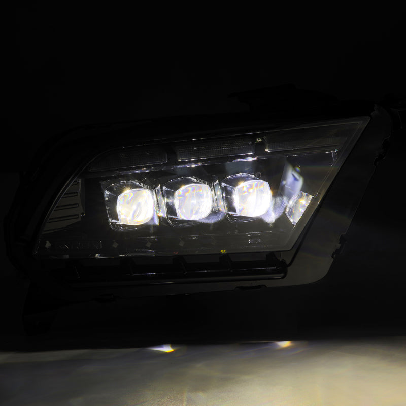 AlphaRex 13-14 Ford Mustang NOVA-Series LED Projector Headlights Blk w/Activ Lght & Seq.Sig / SB DRL 880487 *Discontinued
