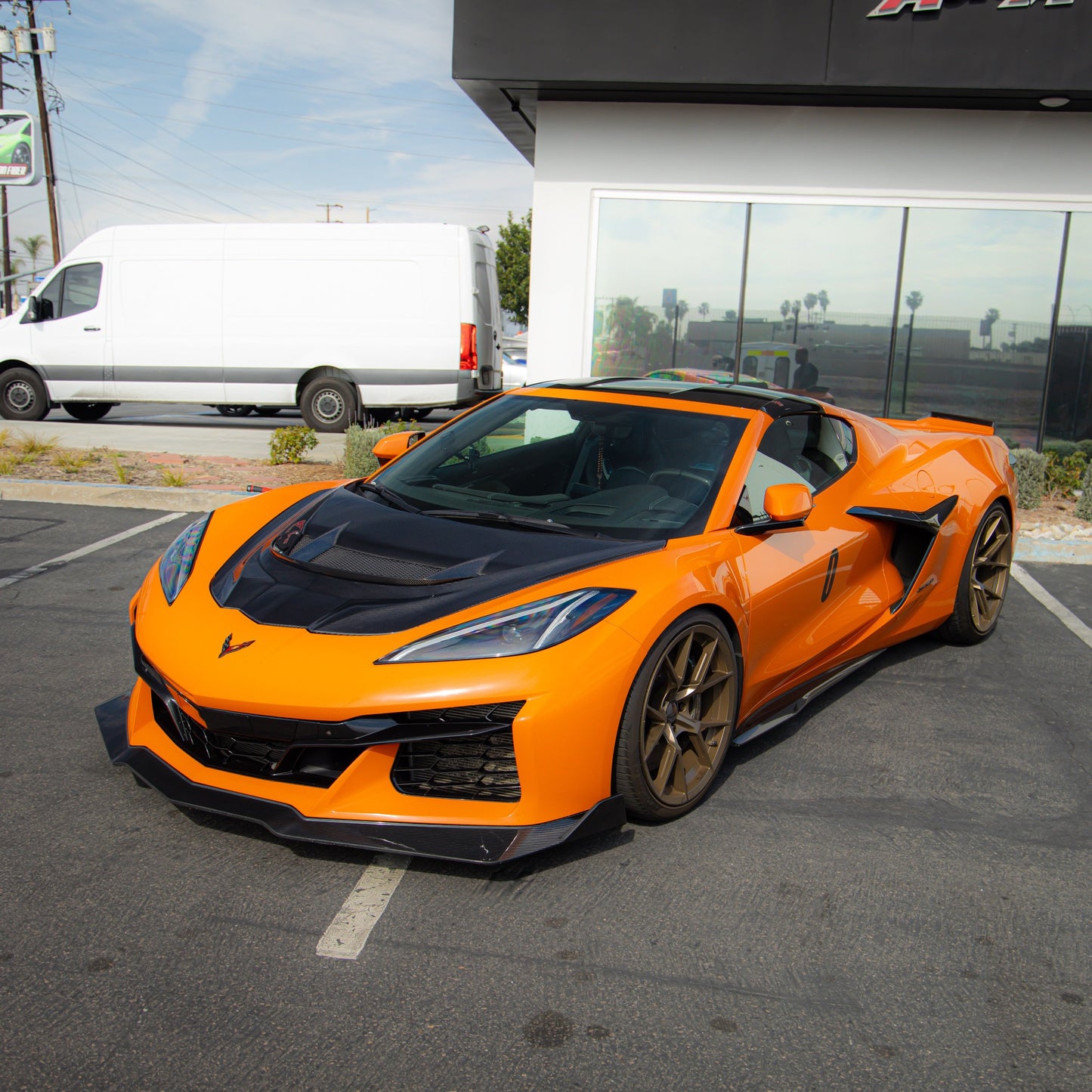 C8 ZR1 Replica Hood | 2020+ Corvette C8 ZR1 Style Hood (Double Sided Carbon Fiber 2pc Hood For Stingray/Z06/E-Ray)