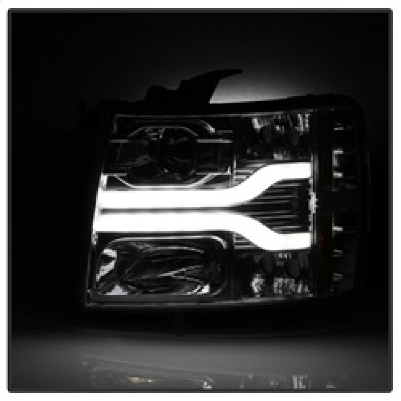 Spyder Chevy Silverado 1500 07-13 Version 3 Projector Headlights - Chrome PRO-YD-CS07V3-LBDRL-C 5083616
