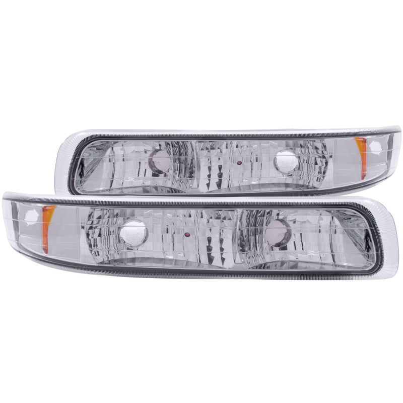 Anzo 1999-2002 Chevrolet Silverado 1500 Euro Parking Lights Chrome w/ Amber