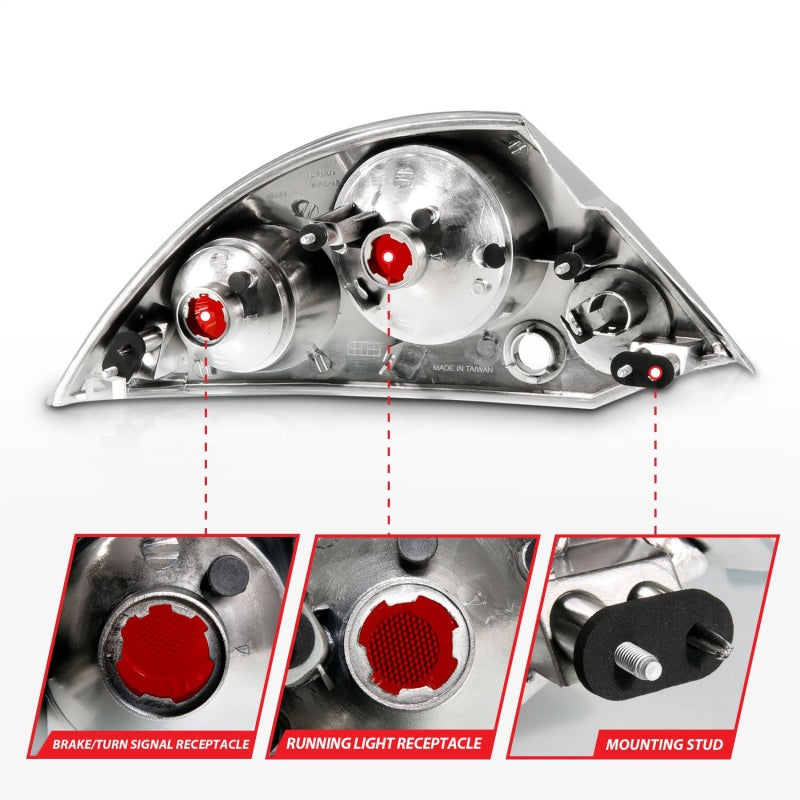 Anzo 2000-2005 Mitsubishi Eclipse Taillights Black