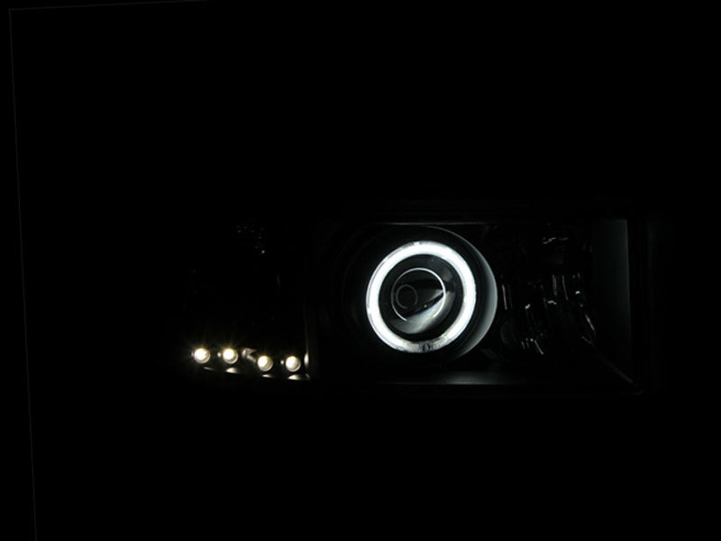 Anzo 1994-2001 Dodge Ram Projector Headlights w/ Halo Black