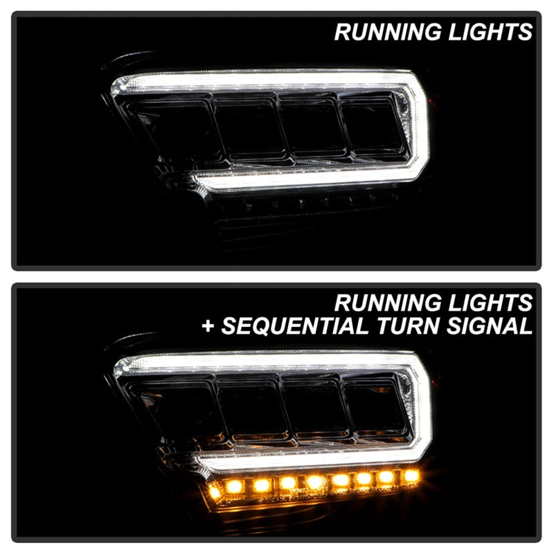 FR SPORT Spyder 16-20 Toyota Tacoma LED Model Only High-Power LED Headlights - Chrome...