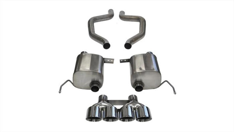Corsa Performance 2015 Chevy Corvette Z06 3"in Axle Back Exhaust, Polished Quad 4.5in