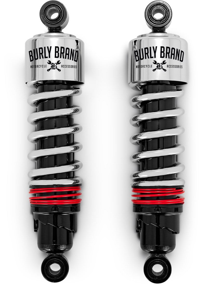 Burly Brand Slammer Plus Shocks 11.5in - Chrome B28-1207