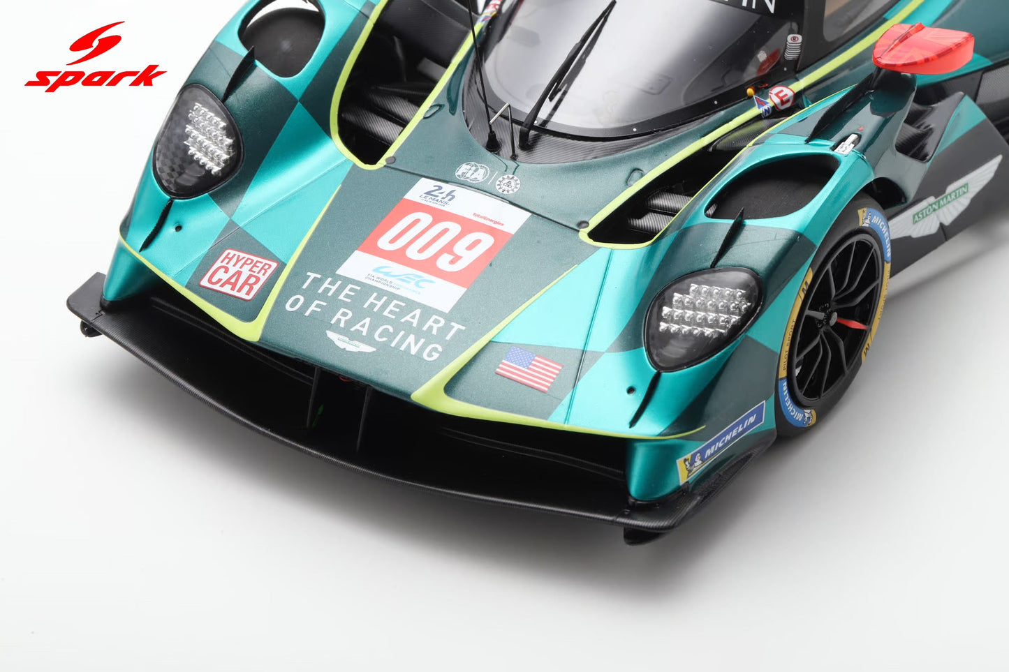 Spark-Model Aston Martin Valkyrie #009 Thor Team 24hr Le Mans 2025 Green 1:18