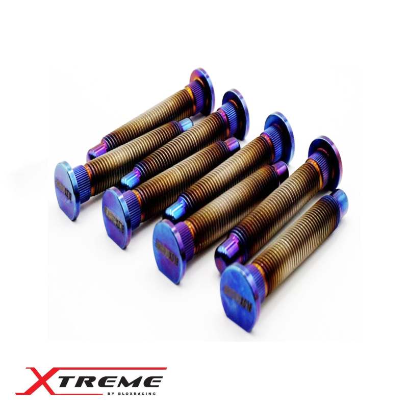 BLOX Racing Titanium Extended Wheel Studs M12X1.5mm 8Pcs Honda Fitment - Burnt BXAC-00176-B