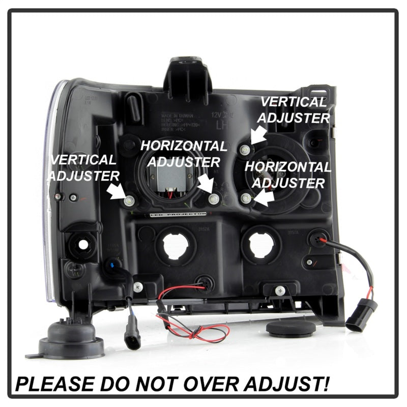 FR SPORT Spyder GMC Sierra 1500/2500/3500 07-13 Denali 08-13 LED Headlights Blk...