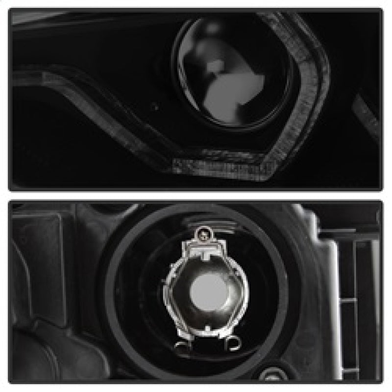 FR SPORT Spyder 12-14 BMW F30 3 Series 4DR Projector Headlights - LED DRL - Blk Smoke...