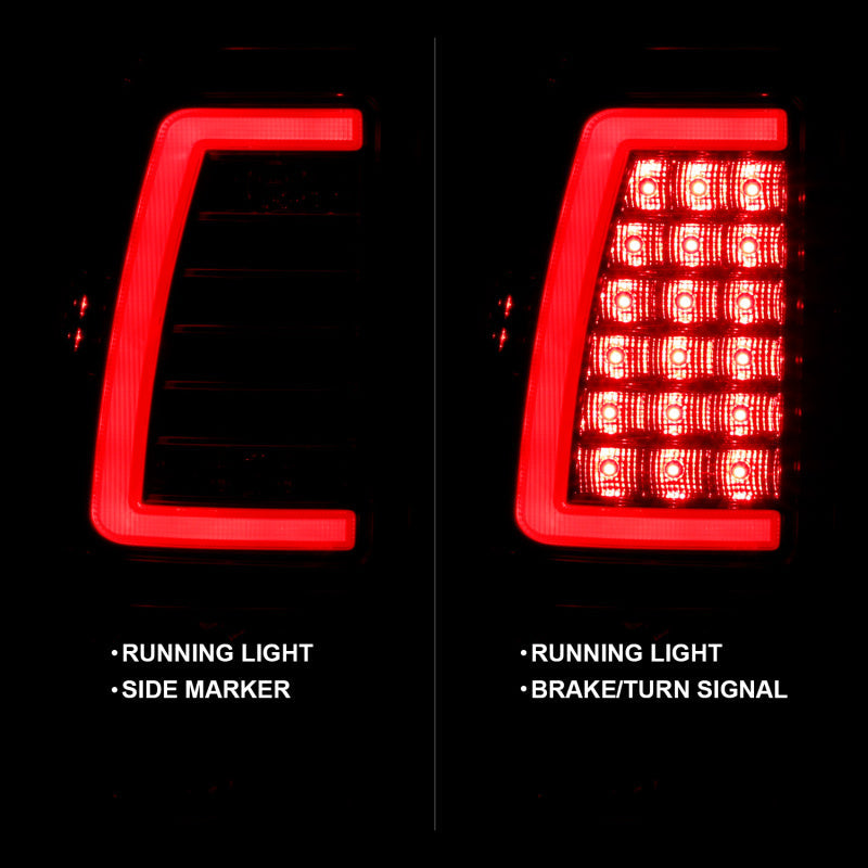 ANZO 1999-2002 Chevy Silverado 1500 LED Taillights Plank Style Chrome With Red/Clear Lens 311332