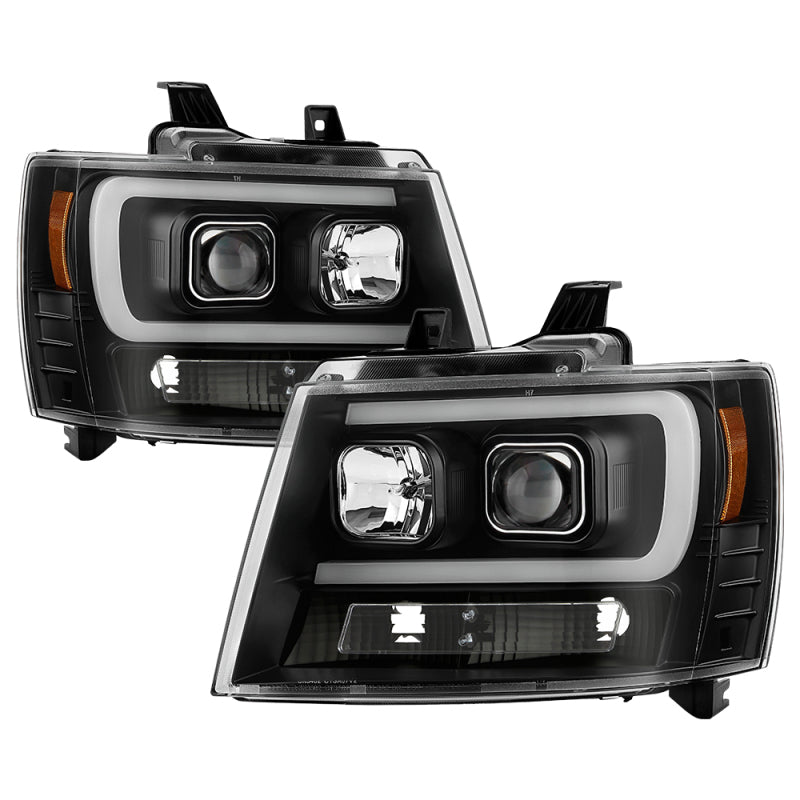 FR SPORT Spyder Chevy Suburban 1500/2500 07-14 Tahoe 07-14 LED Headlights Black...