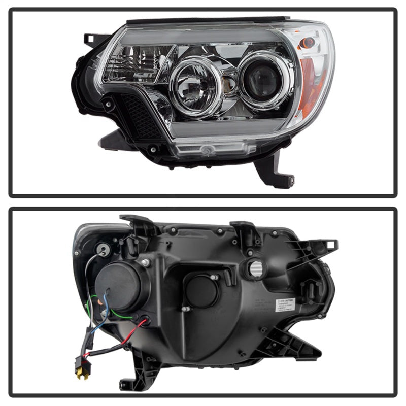 Spyder Toyota Tacoma 12-16 Projector Headlights Light Bar DRL Chrome PRO-YD-TT12-LBDRL-C 5081704