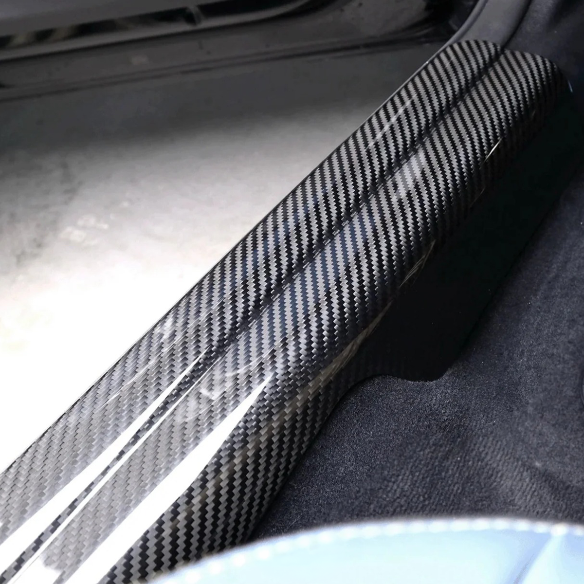 STRATEC SYSTEMS Carbon Fiber Door Sill Covers for BMW G87 M2 G42 2 Series - View 5