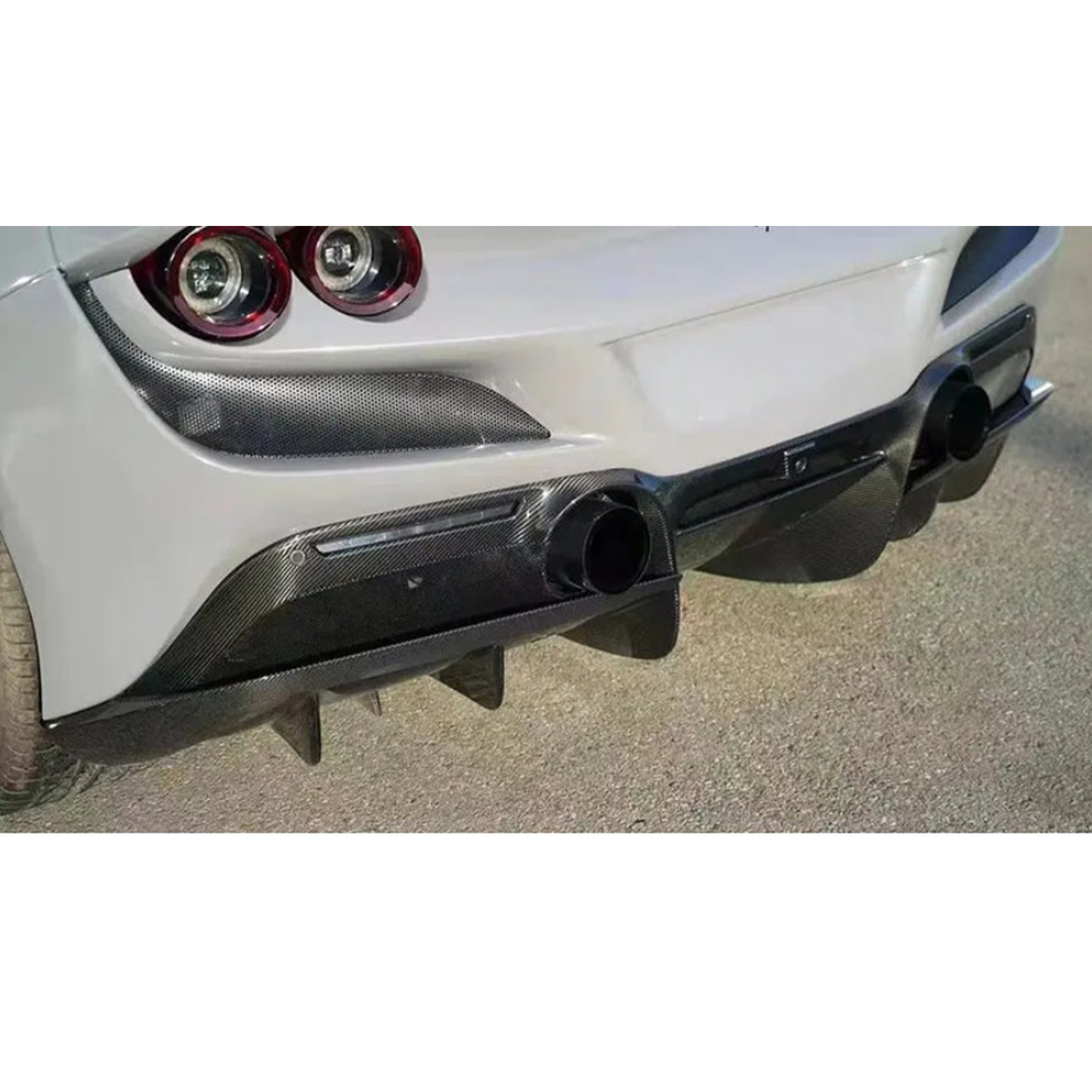 N Style Carbon Fiber Rear Diffuser for Ferrari F8 Tributo