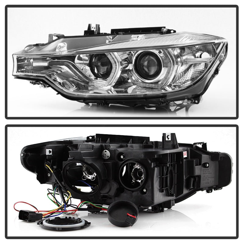 FR SPORT Spyder 12-14 BMW F30 3 Series 4DR Projector Headlights - LED DRL - Chrome...