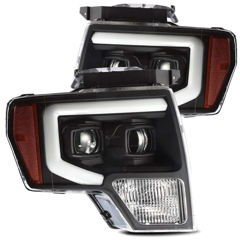 FR SPORT AlphaRex 09-14 Ford F-150 PRO-Series Projector Headlights Plank Style Black w/Activ...
