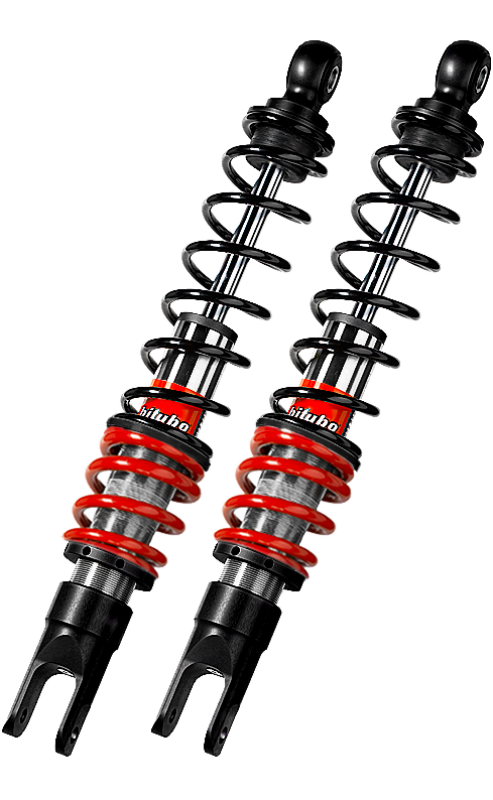 Bitubo Suspension Bitubo YGB0 Twinshocks Rear Adjustable: Spring Preload, Red And Black Springs SC115YGB01