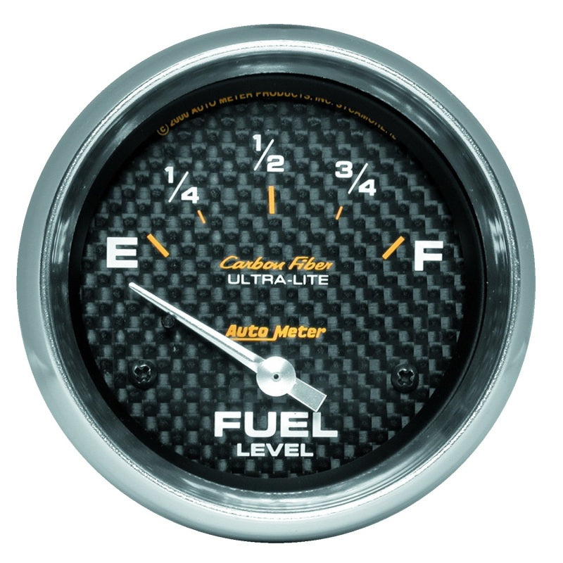FR SPORT AutoMeter Gauge Fuel Level 2-5/8in. 240 Ohm(e) to 33 Ohm(f) Elec Carbon Fiber 4816