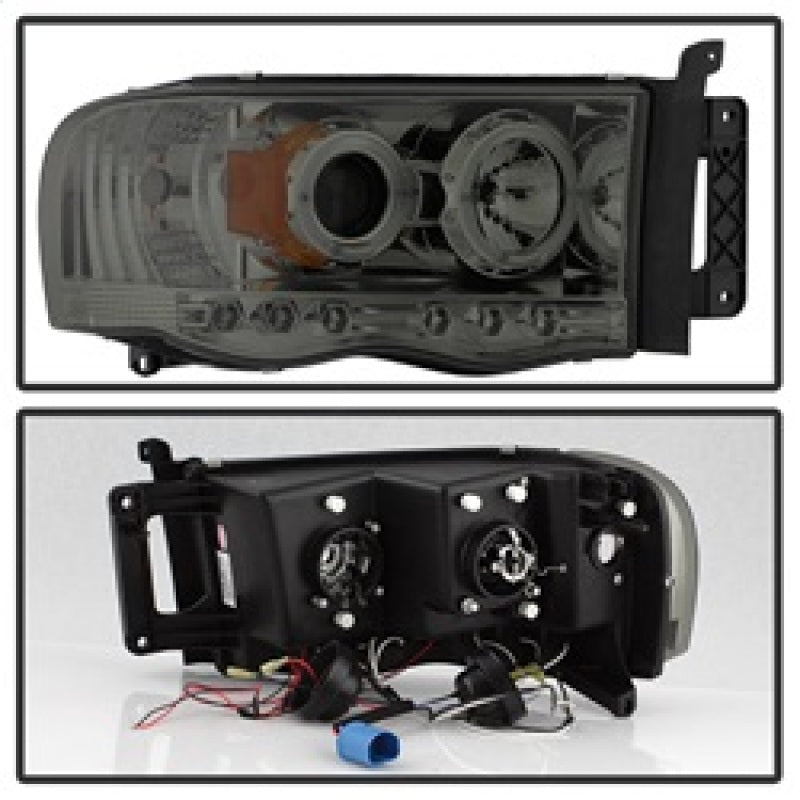 Spyder Dodge Ram 1500 02-05/Ram 2500 03-05 Projector Headlights LED Halo LED Smke PRO-YD-DR02-HL-SMC 5009999