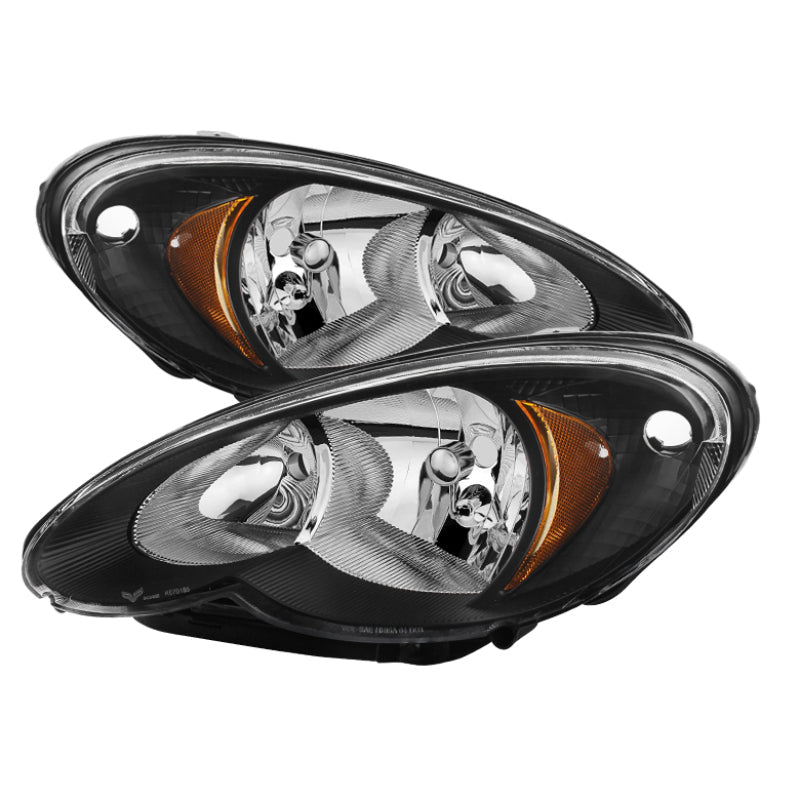 SPYDER Xtune Chrysler Pt Cruiser 06-10 Halogen Only Headlights -Black HD-JH-CHRPT06-AM-BK 9026256